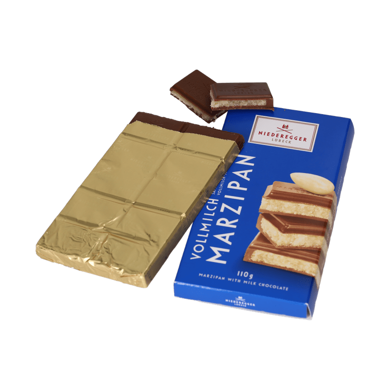 Reep melkchocola met marsepein