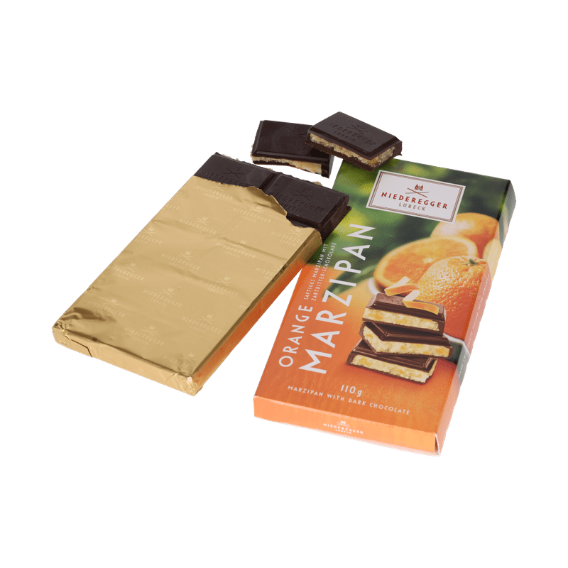 Chocoladereep met marsepein en sinaasappellikeur