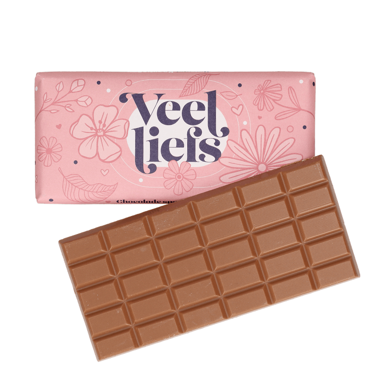 Chocoladereep ‘Veel liefs’