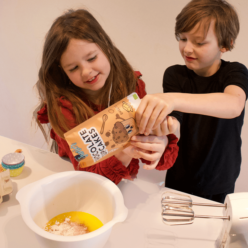 Pineut chocolade cupcake mix voor kinderen