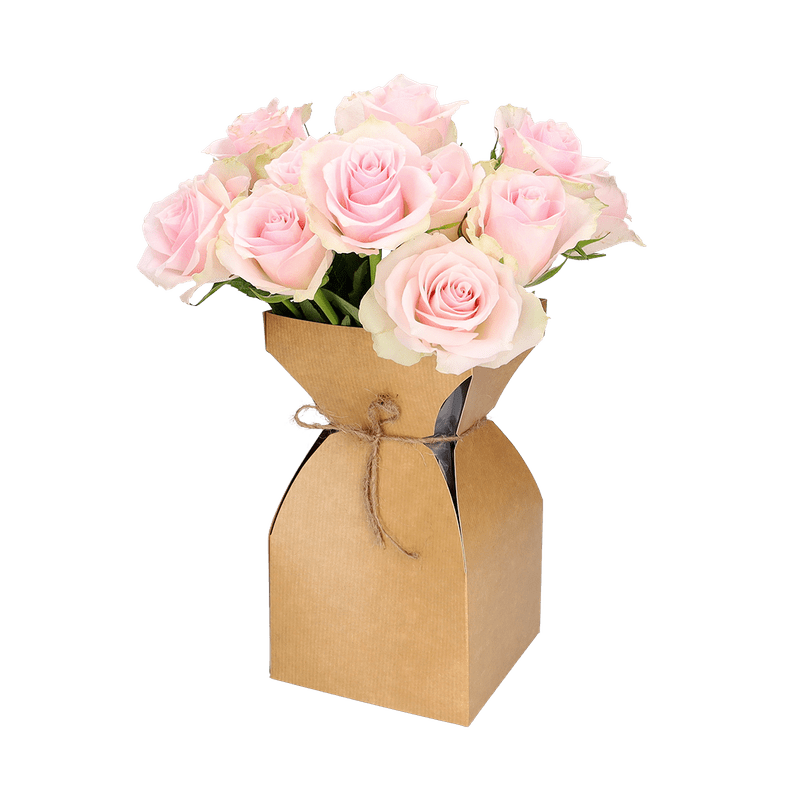 Verse roze brievenbusrozen