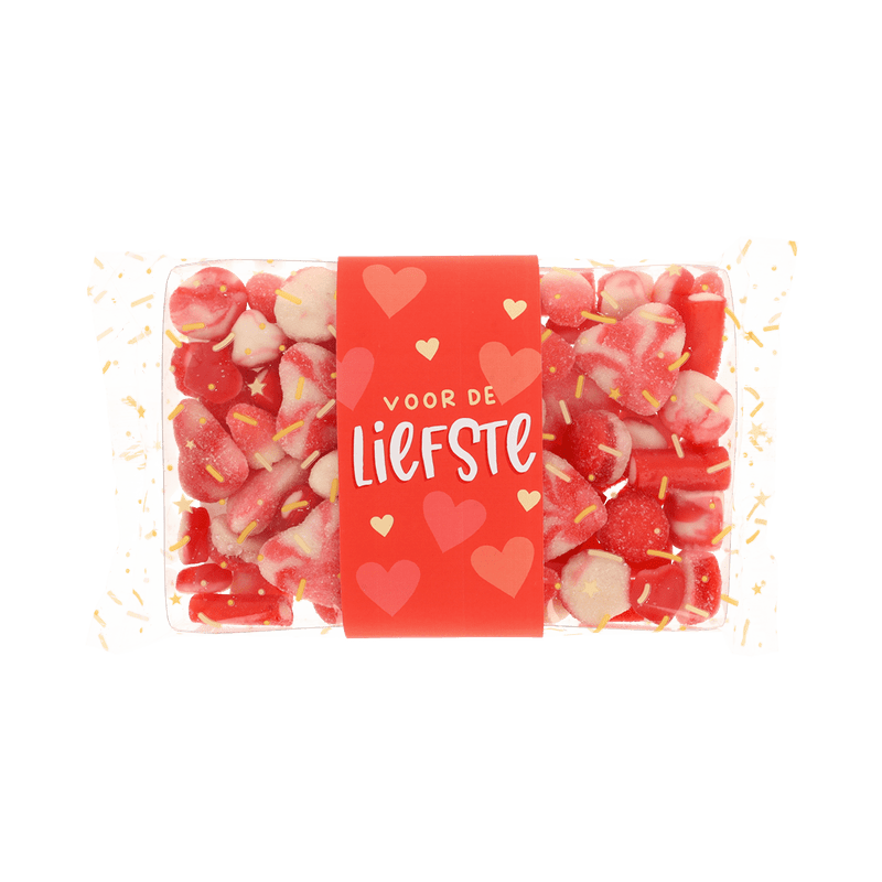 Snoepdoosje ‘Voor de liefste’ (300 gram)