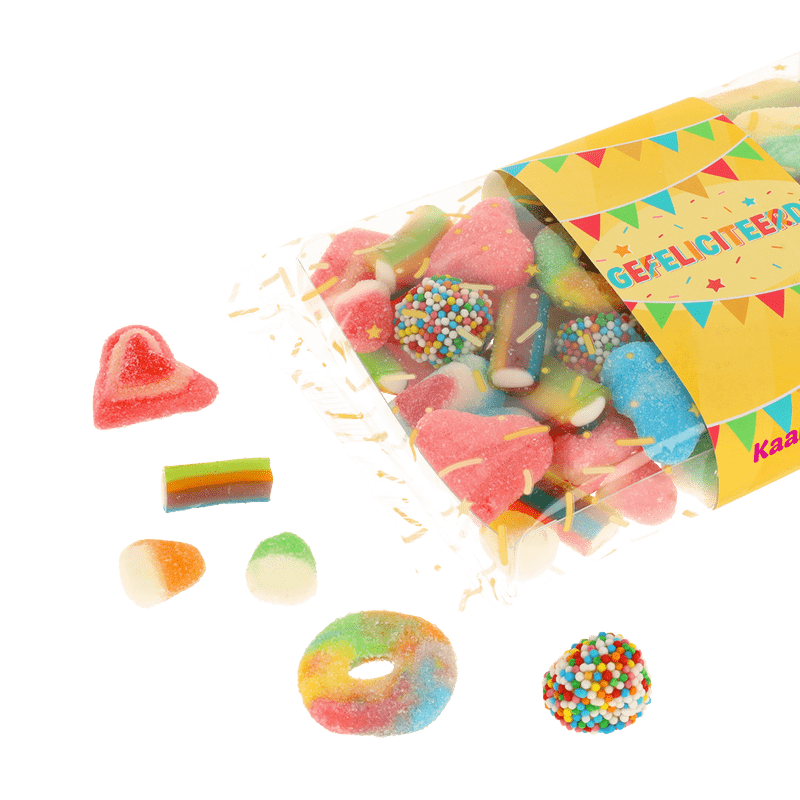 Snoepdoosje ‘Gefeliciteerd’ (280 gram)