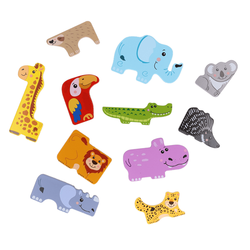 Dierenpuzzel van hout