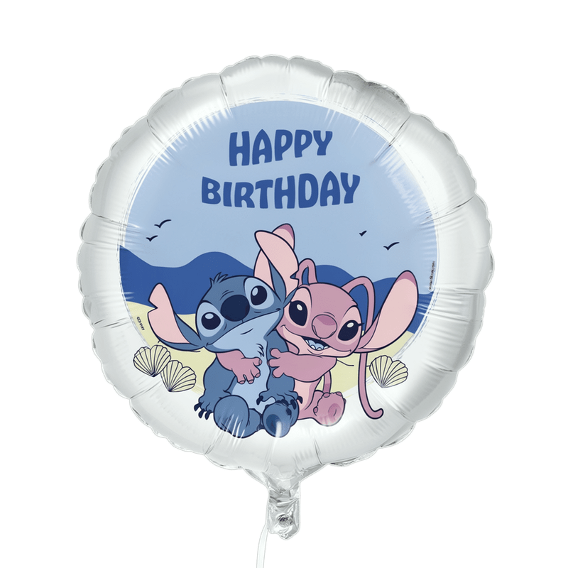 Heliumballon Stitch & Angel 'Happy Birthday'