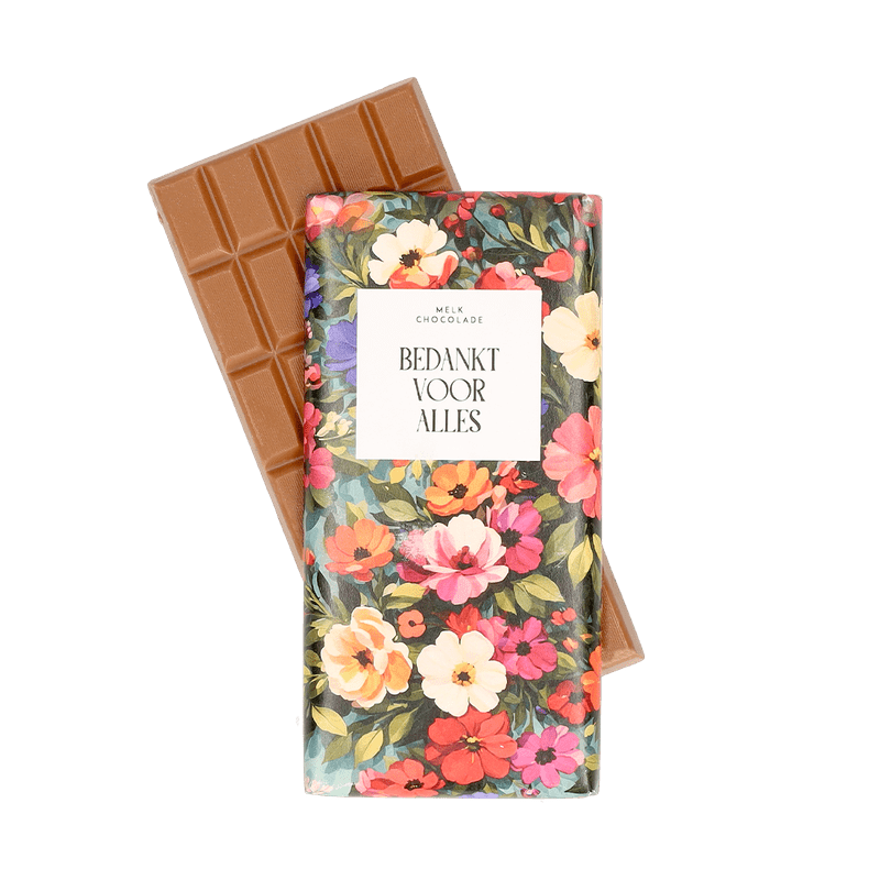 Chocoladereep ‘Bedankt voor alles’