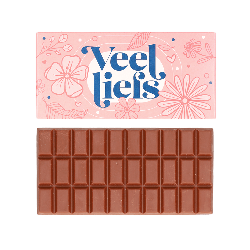 Chocoladereep ‘Veel liefs’