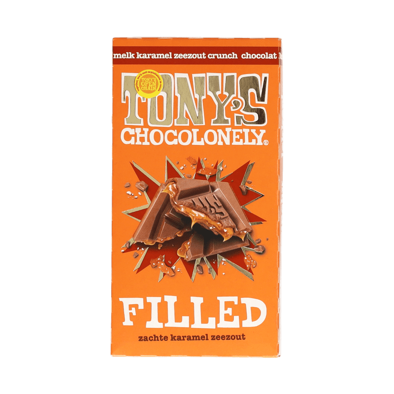 Tony’s Chocolonely Filled melk karamel zeezout