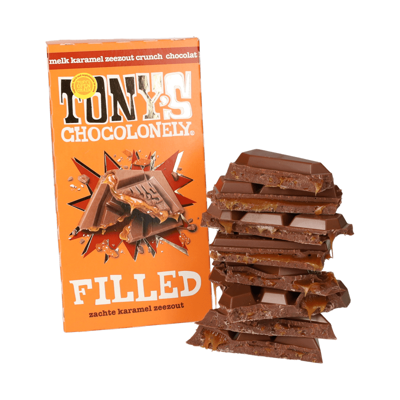Tony’s Chocolonely Filled melk karamel zeezout