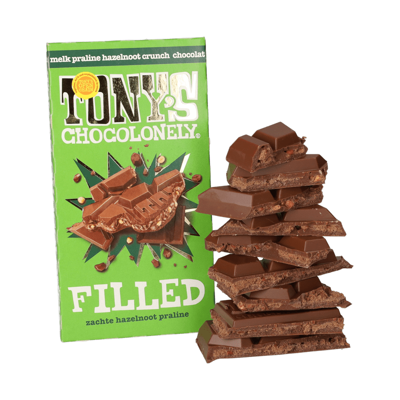 Tony’s Chocolonely Filled melk hazelnoot praliné