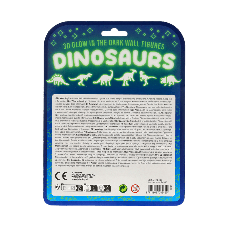 Glow in the dark stickers dino