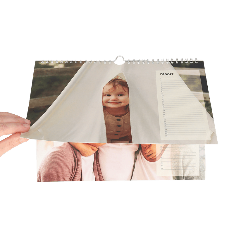 Gepersonaliseerde verjaardagskalender (liggend)