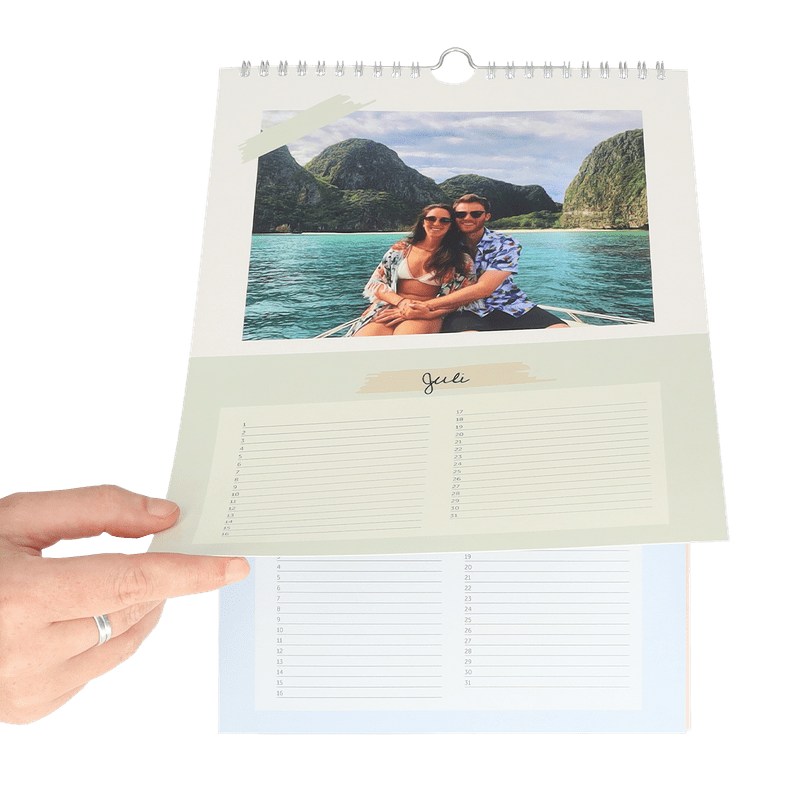 Gepersonaliseerde verjaardagskalender (staand)