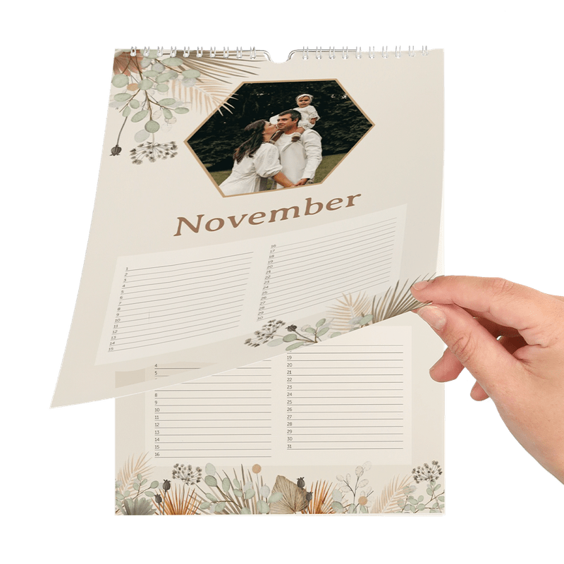Gepersonaliseerde verjaardagskalender (staand)