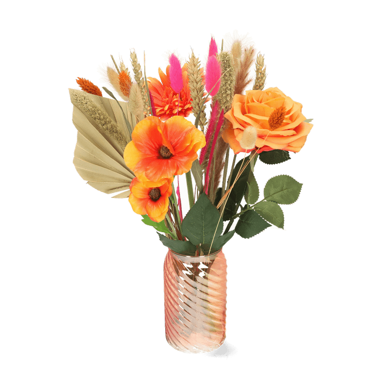 Boeket zijdebloemen fleurig