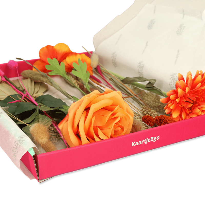 Boeket zijdebloemen fleurig
