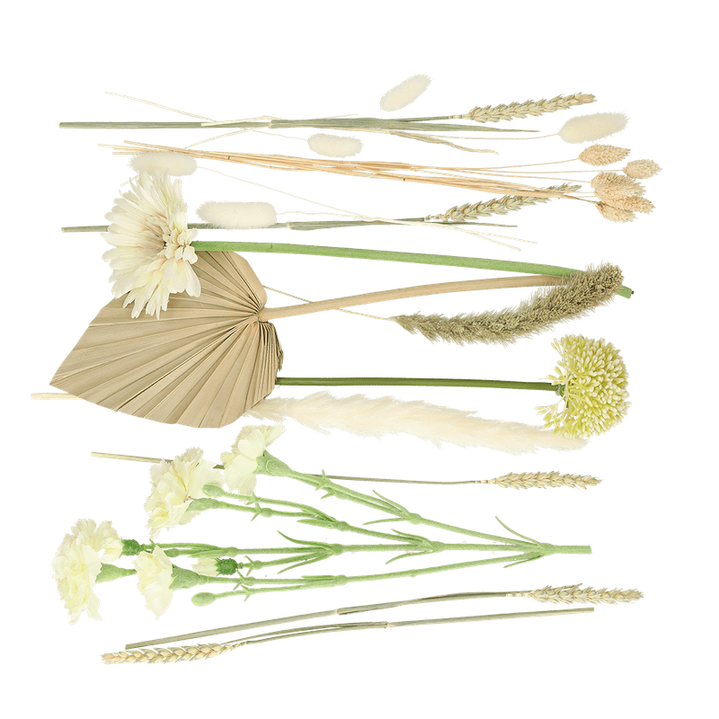 Boeket zijdebloemen wit