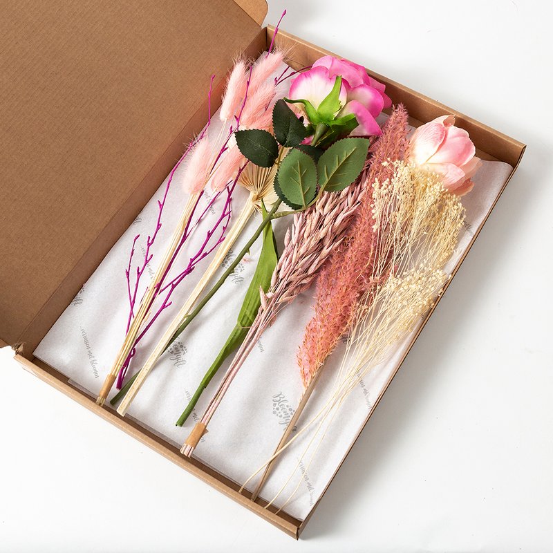 Zijden bloemen roze