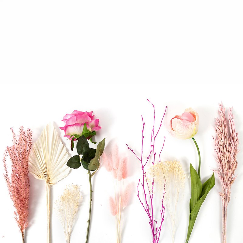 Zijden bloemen roze