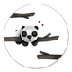 Panda met takjes
