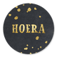 Hoera goudlook krijtbord met spetters