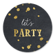 Lets party goudlook krijtbord met spetters