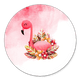 Flamingo met roze waterverf