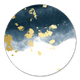 Waterverf donkerblauw gouden spetters