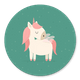Unicorn met sterren groen