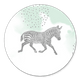 Zilveren zebra met waterverf
