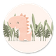 Dinosaurus jungle meisje
