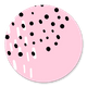 Zwart/witte confetti roze