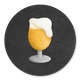 Bier met krijtbord achtergrond