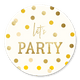 Let's party gouden confetti