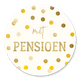 Met pensioen gouden confetti