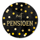 Met pensioen confetti krijtbord