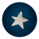 Houten ster donkerblauw