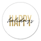 Happy Holidays goud met zwart