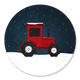 Tractor met sneeuw donker