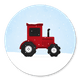 Tractor met sneeuw licht