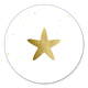 Wit met gouden ster en kleine sterren