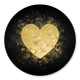 Gouden hart op zwart