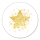 Gouden ster op wit