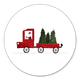 Busje met kerstbomen