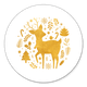 Hertje silhouet goud