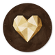 Geometrisch hart op bruin
