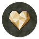 Geometrisch hart op groen