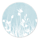 Waterverf gras - blauw