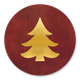 3 kerstbomen - rood