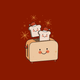 Toast kerst rood